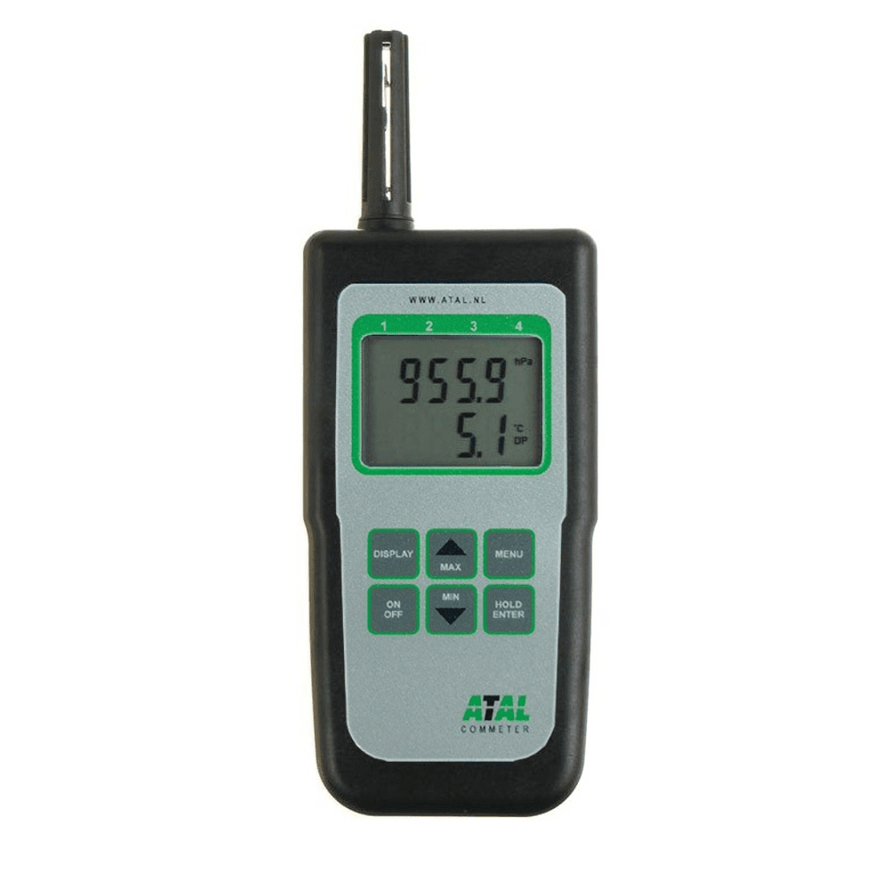 ATC-09 Handmeter 3 kanalen temperatuur, RV, dauwpunt en atmosferische druk