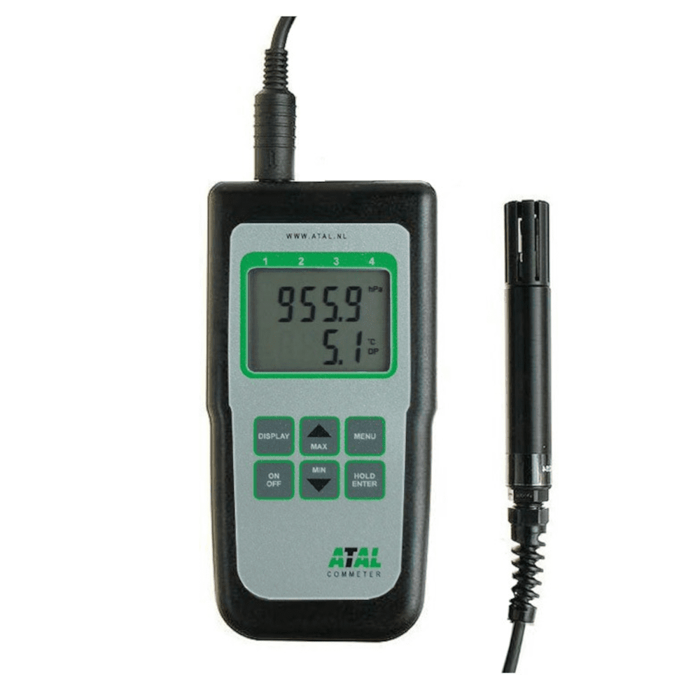 ATC-10 Handmeter 4 kanalen temperatuur, RV, dauwpunt en atmosferische druk